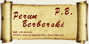 Perun Berberski vizit kartica